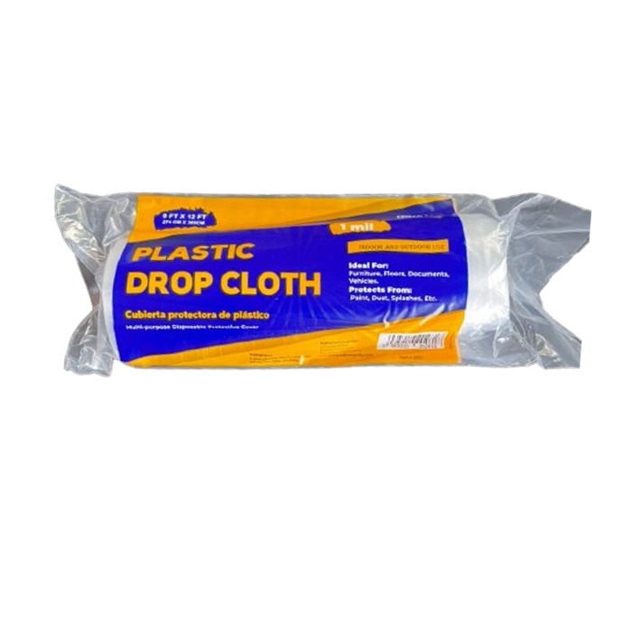 Plastic drop cloth 9/12' Thikness 1mil 2mil 3mil